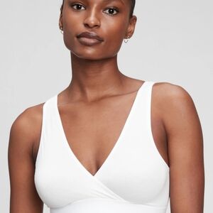 White V-Neck Sleeveless Top